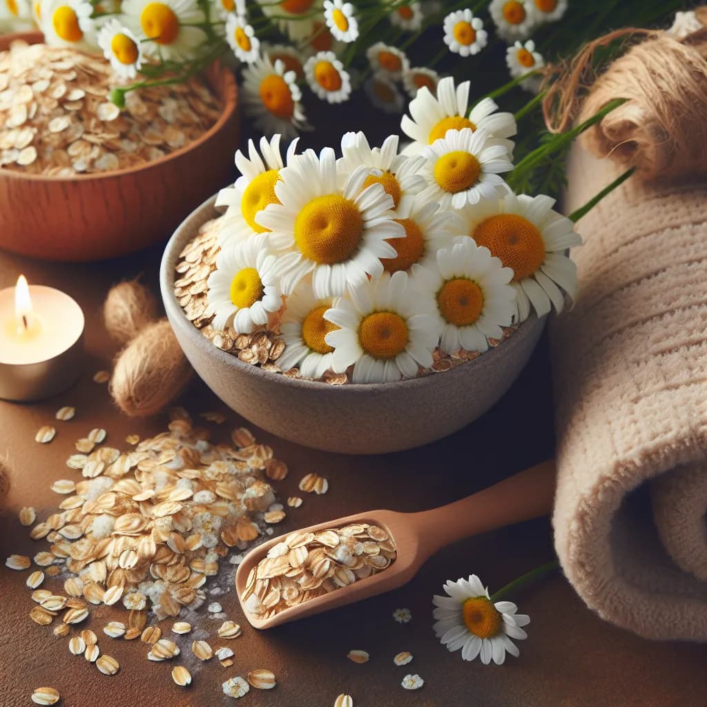 How to Make Your Own Chamomile and Oatmeal Skin Soothing Bath