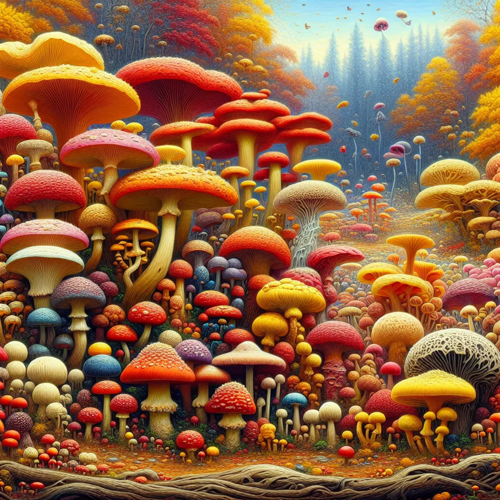 The Incredible Diversity of Mushroom Colors and Shapes: A Visual Journey Through the Fungal Kingdom