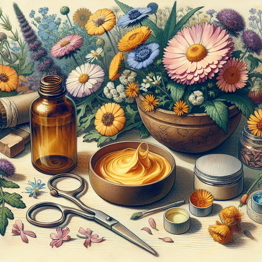 Crafting a DIY Yarrow and Calendula Healing Balm for Cuts and Scrapes
