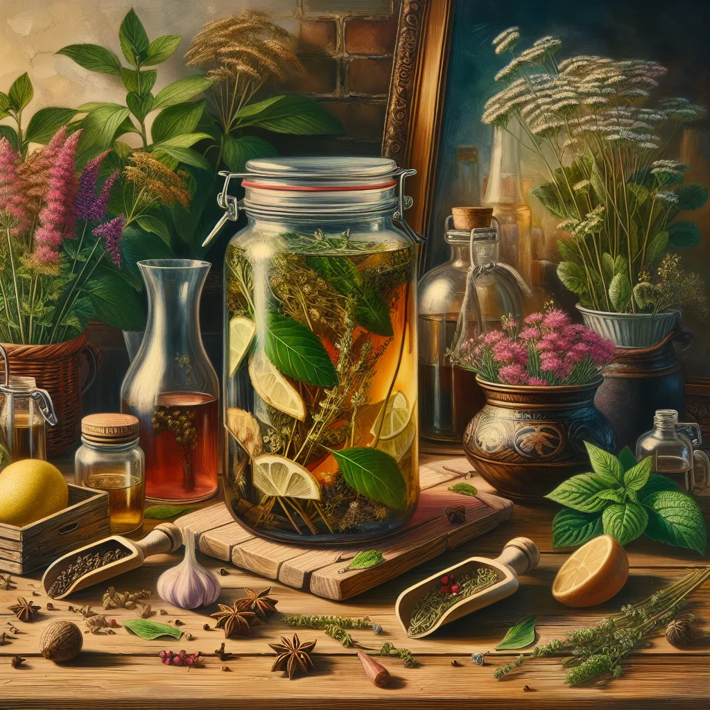 Crafting a Homemade Herbal Vinegar for Digestive Health