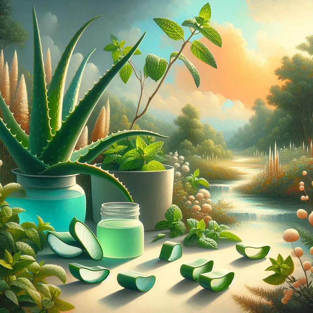Creating a Natural Aloe and Mint Cooling Gel for Sunburn Relief