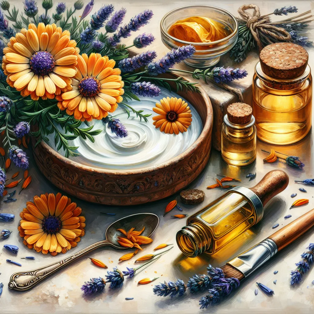 DIY Calendula and Lavender Face Cream for Skin Nourishment