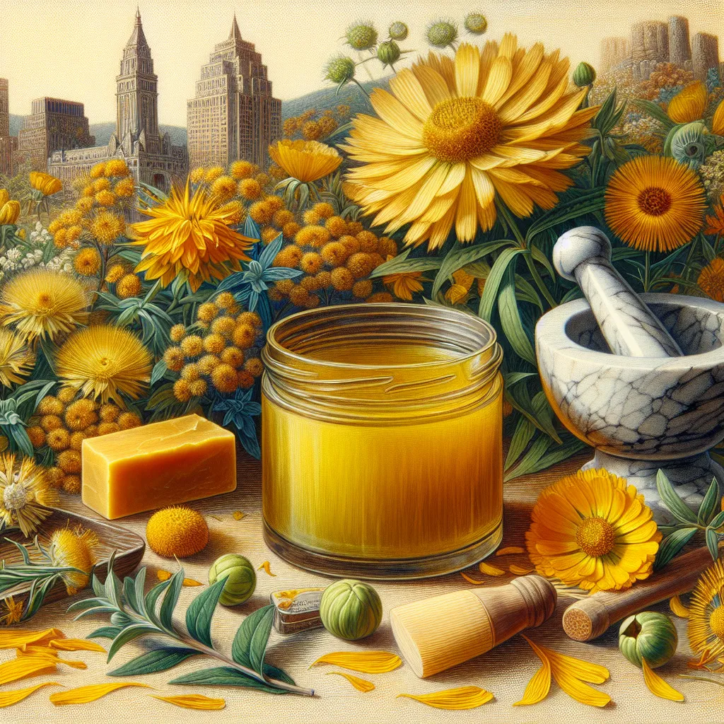 Making a Homemade Herbal St. Johns Wort and Calendula Salve